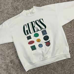 Vintage Guess Marciano Crewneck Sweatshirt Size OSFA Made In‎ USA Distress 255